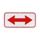 thumbnail image 1 of Uxcell 1-Pack Señales de Flecha Rojas, 11.81 x 5.91 Signo Reflectante de Flecha Bidireccional para Decoraciones de Jardín al Aire Libre, Señal de Calle [Blanco/Rojo], 1 of 1