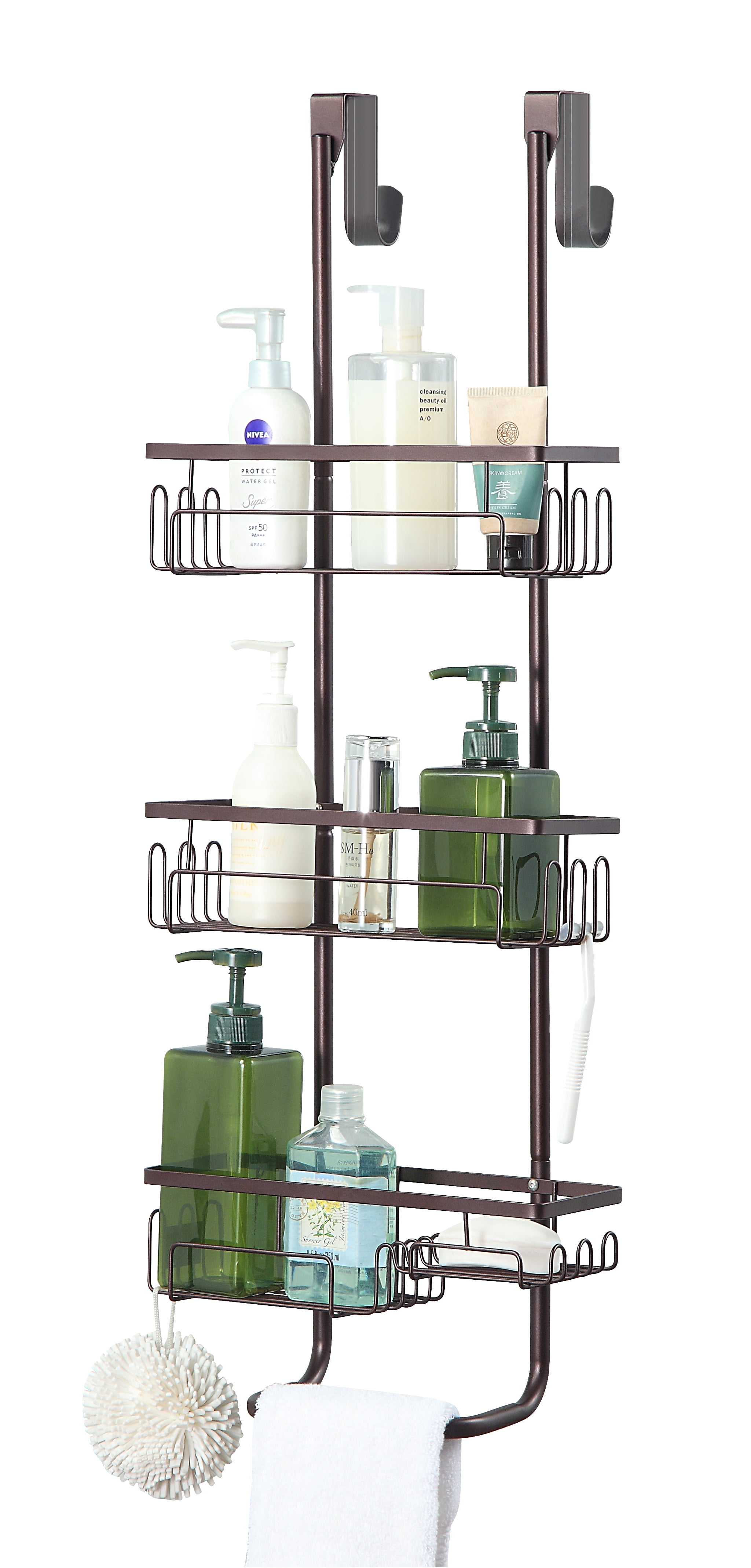 SunnyPoint Classic Metal Bathroom Shower Caddy, Over Door Hanging