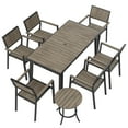 thumbnail image 7 of Pamapic 8-Piece Aluminum Outdoor Dining Set with Umbrella Hole and Small Side Table, Black, 7 of 7