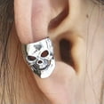 thumbnail image 3 of HOOUN Fashion Gothic Punk Vintage Skull Ear Cuff Wrap Clip on Earring No PiercinY-lq_-1 PC/Silver, 3 of 8