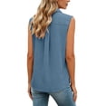 thumbnail image 6 of QASIEATN Womens Daily Casual Linen Shirts Sleeveless Shirts Tops Casual Blouses Loose Fit Shirt Tank Fall Fashion Outfits, 6 of 8