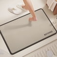 thumbnail image 1 of Alfombra absorbente para baño | Alfombra de baño de goma antideslizante | Diatomita de secado rápido estilo moderno | Absorción de agua para ducha, lavabo, puerta de inodoro | Caqui | 16x24 pulgadas, 1 of 6