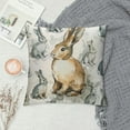 thumbnail image 2 of Shiartex  Happy Easter Throw Pillow Covers,  Bunny Pillowcases Egg Letter and Rabbits Pillows Spring Farmhouse Decorative Cushion Covers, Beige，Multi-Size, 2 of 5