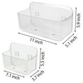 thumbnail image 7 of PULLIMORE Wall Mount Organizer Shelf - Clear Plastic Storage with Drain Holes (Medium), 7 of 7