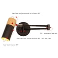 thumbnail image 5 of Home Decoration Hangs Swing Arm Wall Sconce Lighting Led Wood Wall Lamp Adjustable Wall Mount Light Fixtures Bedroom Bedside Reading Lamps For Restaurant Living Room Study Cafe,Black Home Decoration H, 5 of 6