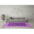 thumbnail image 3 of Ahgly Company Indoor Square Oriental Purple Traditional Area Rugs, 5' Square, 3 of 4