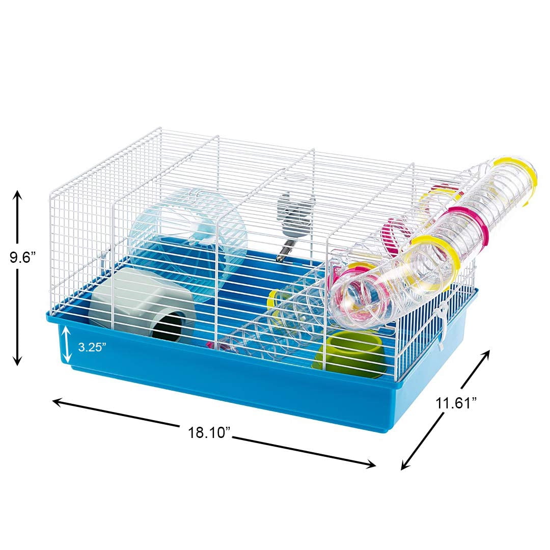 Paula Small Hamster Cage | Fun & Interactive Measures 18.11l X 11.61w 9.6h Includes All Accessories