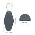 thumbnail image 2 of Vintage Motel Keychain Blank Hotel Keychains Retro Key Tag, Dark Gray 16 Pack, 2 of 6