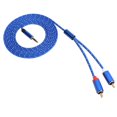 thumbnail image 3 of Cable de audio RCA, 3,5 mm a 2 RCA Cable de audio divisor Cable de audio Hi Fi estéreo grado profesional, 3 of 8