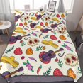 thumbnail image 1 of HAHDAXIA Mexico Skull Pattern Bedding Solid Comforter Set for All Seasons,3 Pieces(1 Comforter+2 Pillowcases),Soft Microfiber Bedding Set Queen(90"x90"), 1 of 7