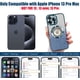 thumbnail image 2 of Funda magnética con MagSafe para iPhone 13 Pro Max, protección completa, delgada, a prueba de golpes, antiarañazos, con purpurina y protector de lente de cámara, con logotipo visible y red antipolvo, 2 of 8