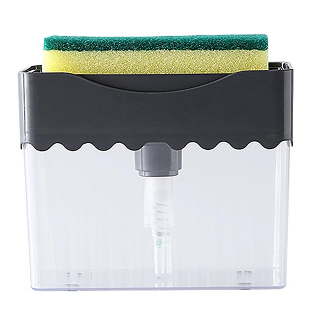de jabón Caja de almacenamiento de soporte de esponja Caja de almacenamiento de jabón de de baño de limpieza Gris Macarena Dispensador de bomba de jabón