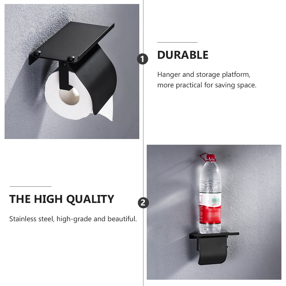 Homoyoyo Stainless Steel Toilet Paper Holder, Freestanding and Wall-Mounted Bathroom Accessory for Home, 1 Set and Stylish