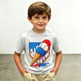 thumbnail image 2 of KHONTS Boys Baseball Baseball Boys Youth T-Shirt Crew Neck Summer Short Sleeve Basic Tops,Size 2-13 Years Light Gray 160, 2 of 4