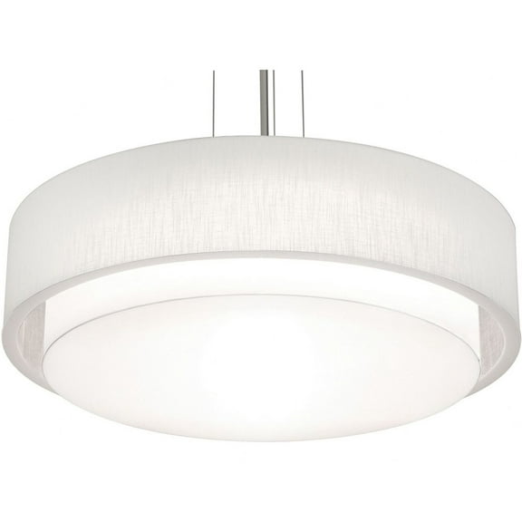 AFX  Sanibel 32'' LED Pendant - Satin Nickel Finish Linen White