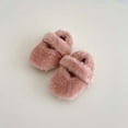 thumbnail image 2 of Tao Tao Baby Boys Girls Warm Fluffy Shoes Solid Color Soft Soled Cotton Shoes for Infants Children Toddler Cute Walking Shoes Pink L/10 Months, 2 of 4