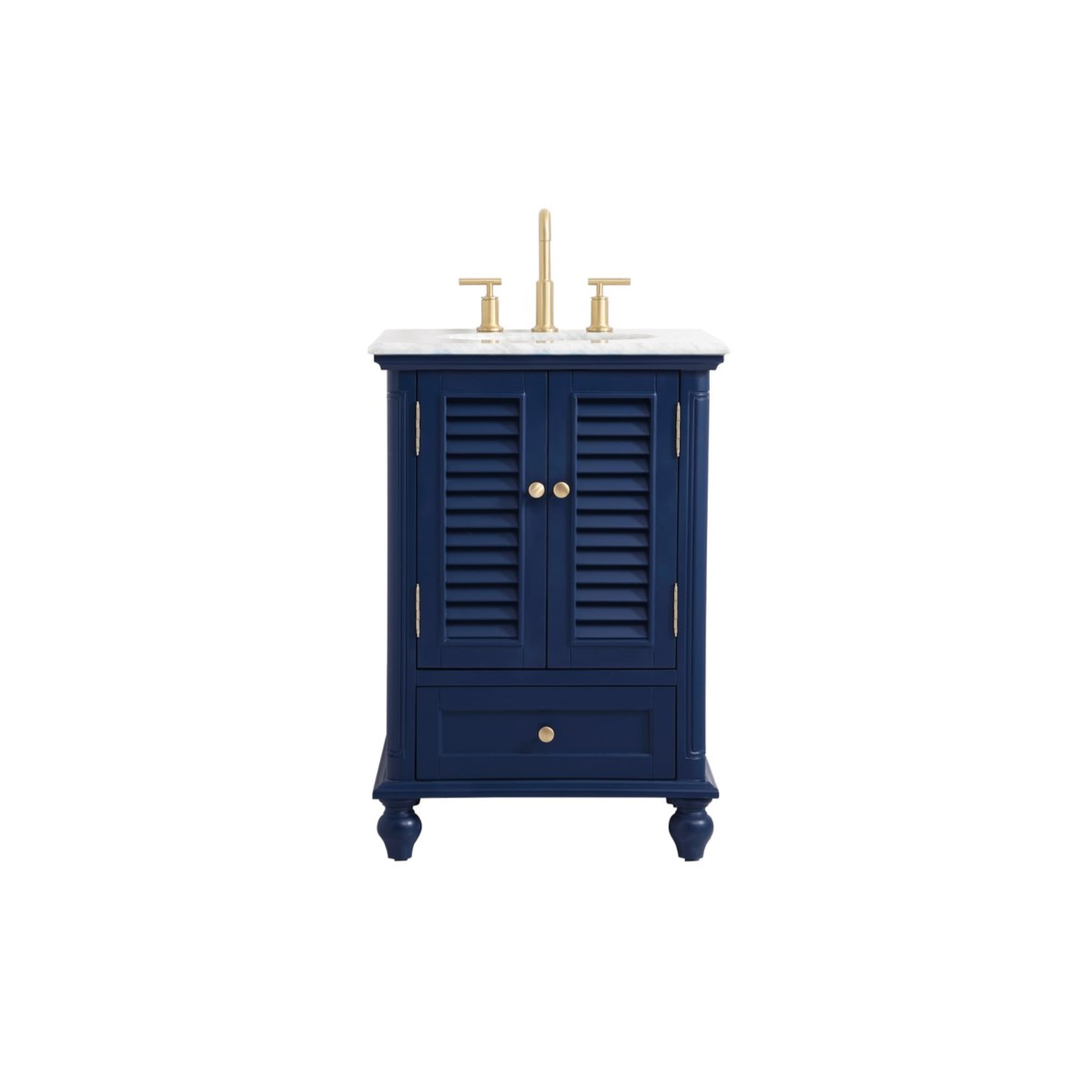 24 inch single bathroom vanity in blue