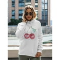 thumbnail image 2 of Red Cherries Design Hoodie Women -Image by Shutterstock, Female Large, 2 of 4