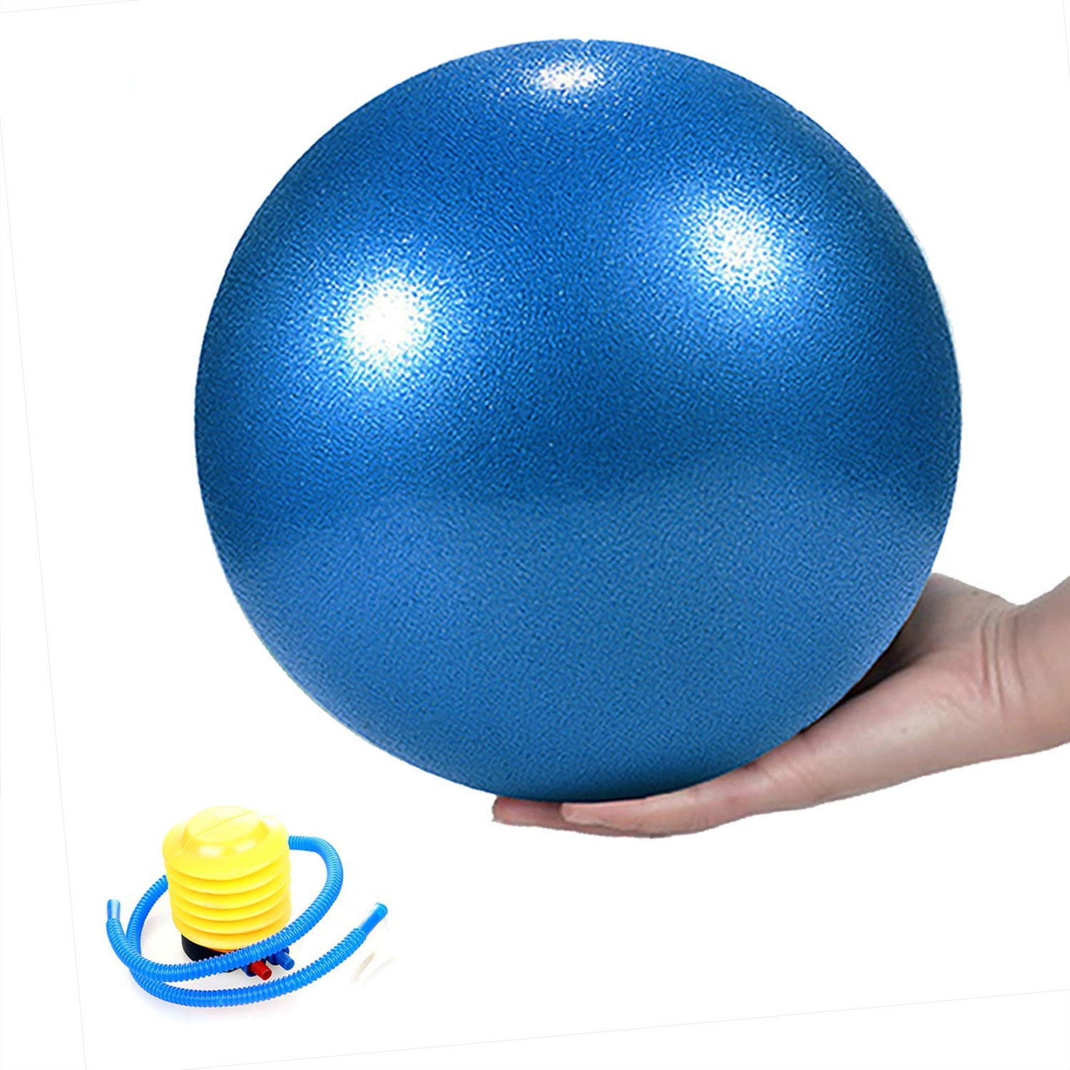 Stability & Balance Training Yoga Class & Barre Workout Professional Grade 9 Inch Anti-Burst Mini Pilates Ball by Live Infinitely Ideal For Home Exercise Needle Valve & Mesh Storage Bag Includes Hand Pump 