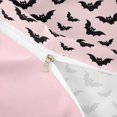 thumbnail image 3 of Homewish Bat Silhouette Twin Duvet Cover for Girls, Happy Halloween Print Twin Bedding, Pink Black, Pink Reversible 2-Piece, 1 Duvet Cover and 1 Pillowcase, 3 of 5