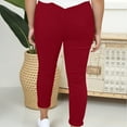 thumbnail image 7 of EDFBUYKRS Female Women Pants Casual Womens Sweatpants Tall 34 Inseam Casual Trousers with Drawstring Waist Ankle Pure Color Comfortable Pants for Everyday Wear S, 7 of 7