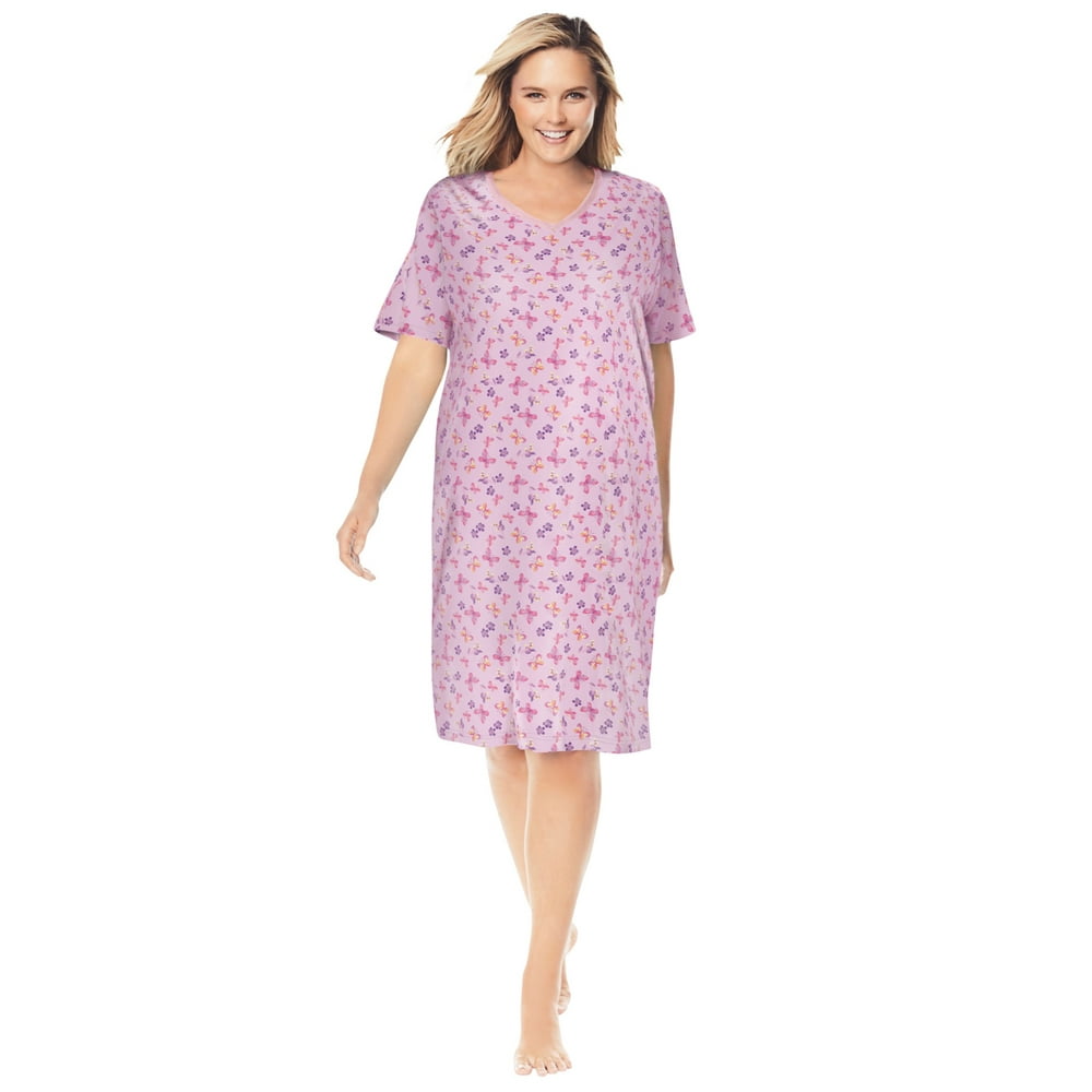 Dreams & Co. Dreams & Co. Women's Plus Size Print Sleepshirt