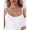 thumbnail image 5 of DARING DIVA Women's Satin Midi Spaghetti Adjustable Straps Silky Nightgown L White, 5 of 7