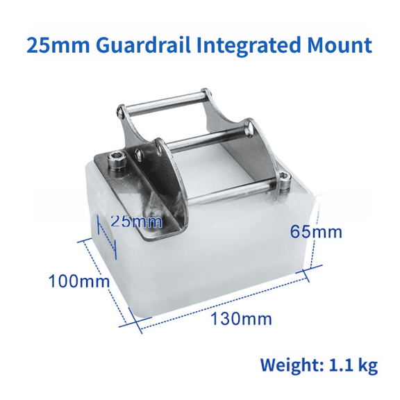 Mosiee 316 Stainless Steel Marine Fishing Rod Holder Mount Bracket for Boat Deck with 25mm