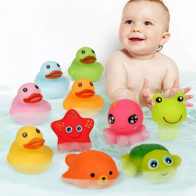 Set of 5 Animals Bath Squirters Toy Set for Toddler, Colorful Assorted Sea  Animals Flower Floating Bathtub Squirter Toys for Baby Shower Bath Tub Pool  