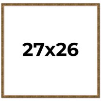 27x26 Frame Gold Kingsley Distressed Solid Wood Picture Frame Width 0.75 Inches | Interior Frame