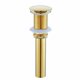 thumbnail image 1 of Desagüe de desagüe de fregadero de lavabo de oro Escurridor de tapa abatible emergente de cobre sin orificio de desbordamiento ZefeiWu 9024735235880, 1 of 1