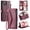 Winered, variant on Compatible with iPhone 15 Envelope Style Wallet Case, with Wrist Strap and Crossbody Strap, Flip Card Holder Stand Rugged Cell Phone Cover for iPhone 15 Women Men - Purple