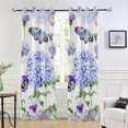 thumbnail image 6 of Coolnut Blackout Curtains Long Curtains for Bedroom & Living Room 84 inches Hydrangea Cornflowers and Pansies Watercolor Room Divider Curtain Door Curtains for Bedroom, 1 Panel, 6 of 7