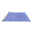 thumbnail image 2 of Ahgly Company Machine Washable Indoor Rectangle Solid Blue Modern Area Rugs, 7' x 10', 2 of 4