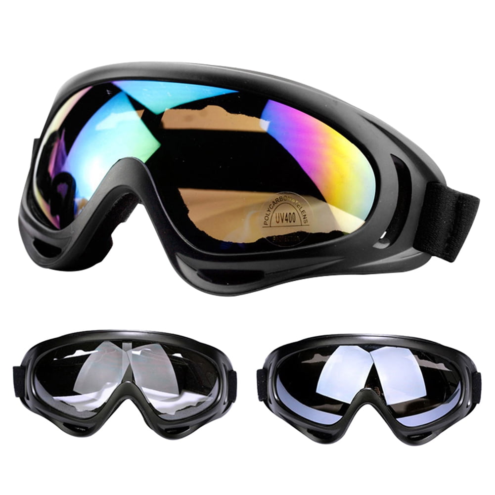 Winter Outdoor Ski Snowboard Motorcycle Windproof Glasses Goggles Eyewear 2Pcs 