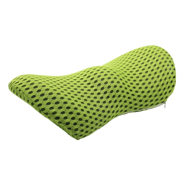 Riwesomey Almohada de espuma viscoelástica 4D, almohada de soporte Lumbar, cojín para la cintura del asiento del coche, protección de la columna Ventana automotriz Verde
