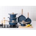 thumbnail image 4 of Country Kitchen Juego de utensilios de cocina antiadherentes de aluminio fundido: utensilios de cocina duraderos para cocinar todos los días, Navy Diamond, 11 piezas., 4 of 5