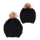 thumbnail image 2 of 2pcs / Set Gorros para Padres E Hijos Gorro de Pompón para Gorro de Invierno Gorro de Punto Cálido Sunnimix Gorro de abrigo para madre e hijos, 2 of 8