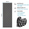 thumbnail image 2 of Gray and Black Checkerboard Pattern Hot Yoga Mat Towel Non Slip for Hot Yoga - Quick-Drying Yoga Mat Cover with 4 Corner Pockets with Travel Bag - Hot Yoga Towel Non Slip 74"x26", 2 of 6