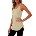 thumbnail image 5 of Staron Spring Summer Women's Tops Strappy Sporty Adjustable Buckle Loose Casual Vacation Party Tank Top, Khaki L, 5 of 6