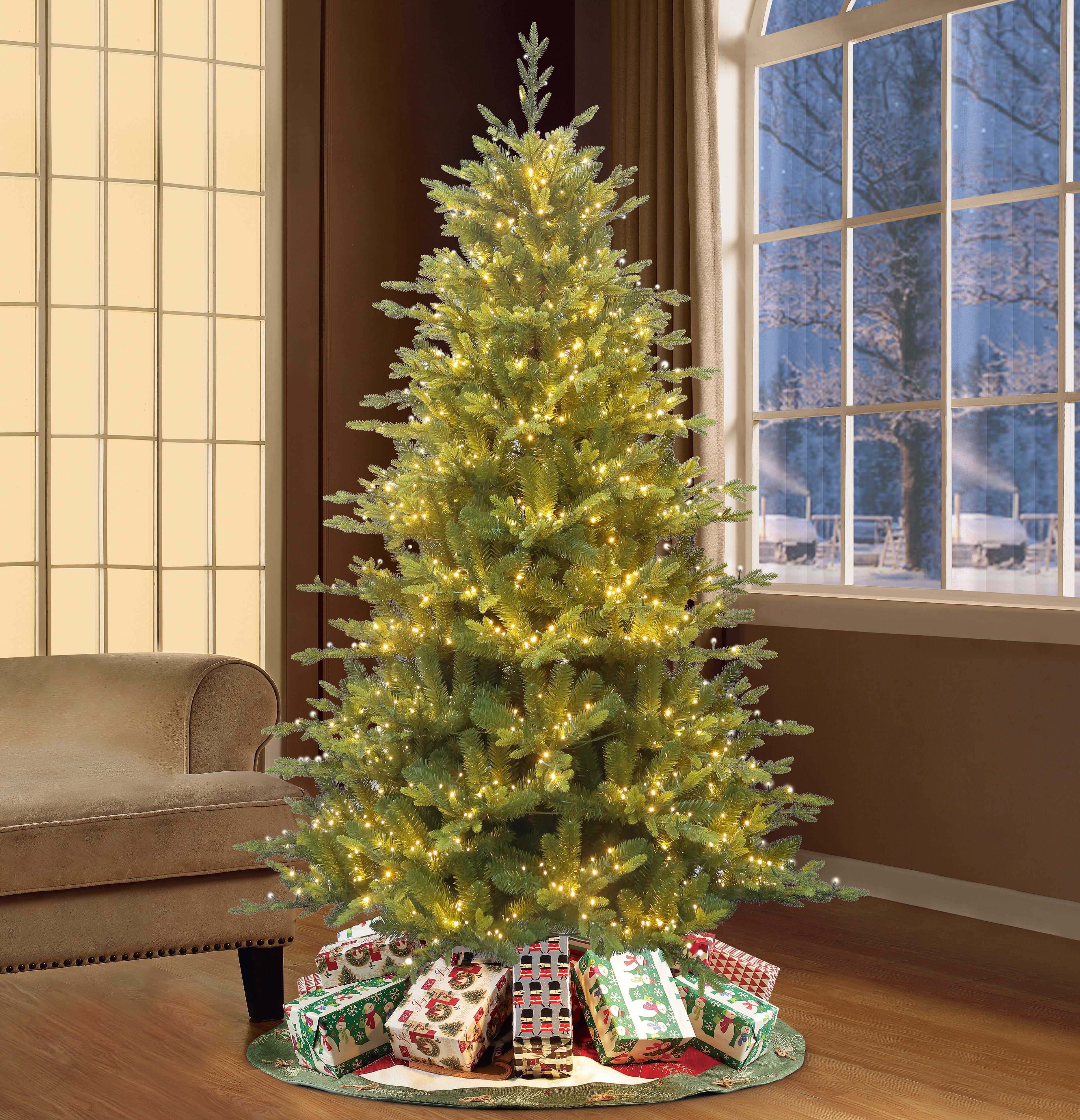 Holiday Time 7.5FT Northern Fir SIMPL-E-POLE Christmas Tree, Green