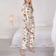 thumbnail image 3 of Balery Childrens Party Conjunto de Pijama con Estampado para Mujer, Conjunto de Dos Piezas con Manga Larga, Ropa de Dormir Suave con Bolsillos, Pijamas Cómodos-Medium, 3 of 7