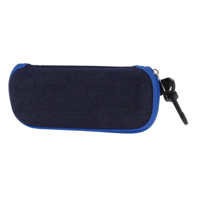 Estuche para gafas con cremallera de Unique Bargains, almacenamiento ligero para gafas 6.38"x2.44"x1.57" azul