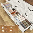 thumbnail image 2 of ChVans Farmhouse 10 Drawers Dresser for Bedroom, 63'' Wide Wood Rustic Chest of Drawers with Natural Texture, Vintage Design, Large Storage Dressers Organizer for Living Room, Hallway, 2 of 8