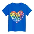 thumbnail image 4 of Akiihool Shirts for Girls Shirts for Girls Cute Hearts Printed Valentines Day Shirts Casual Crewneck Tops Teen Girls Spring Clothes(Dark Blue,7-8 Years), 4 of 4