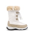 thumbnail image 2 of DREAM PAIRS Kids Boys Girls Slip Resistant Faux Fur-Lined Knee High Winter Snow Boots NORDIC BEIGE/WHITE Size 4, 2 of 5