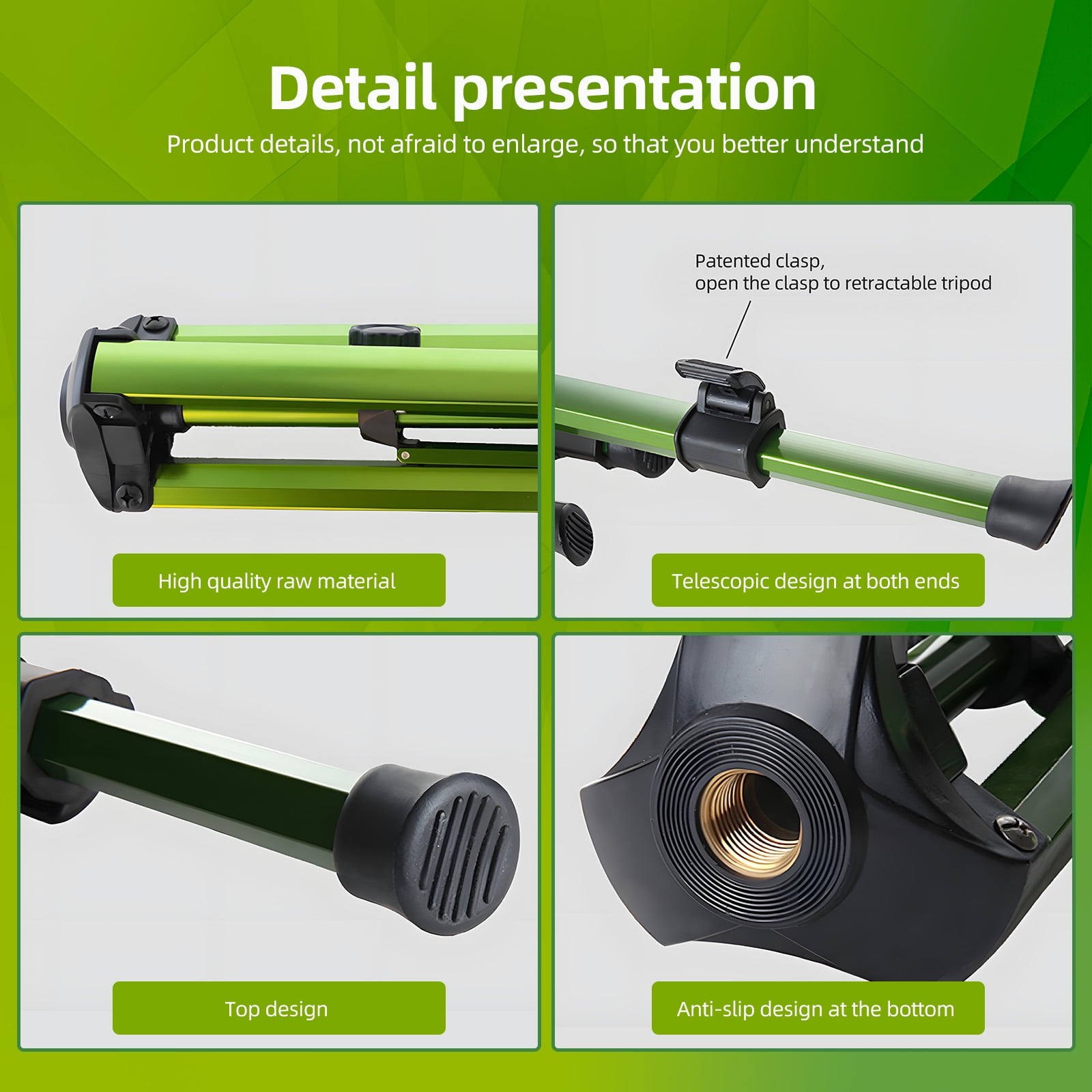 sprinklers for yard Sprinkler Impact Sprinkler on Tripod Base Heavy Duty Lawn Sprinkler 360 Degree Large Area Irrigation Brass Sprinkler Nozzle and Zinc Alloy 3/4 Inch Connector Extension Legs Flip