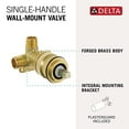 thumbnail image 3 of Delta R3510-WL Valve Murale à Poignée Unique Rugueuse, 3 of 5