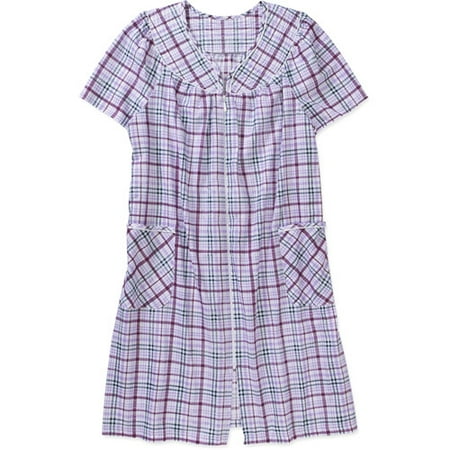 Simply Basic Women's Short Sleeve Zip Fr