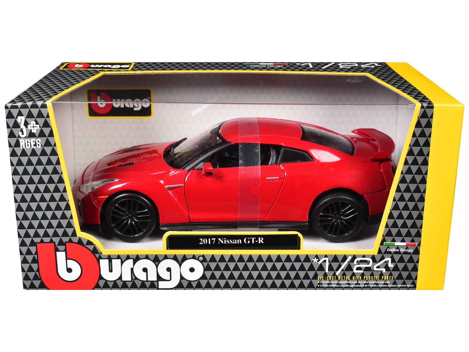BBurago 2017 Nissan GT-R R35 Red 1:24 Scale Diecast Model Car with